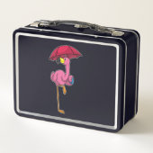 Flamingo bij Raining met Umbrella (Achterkant)
