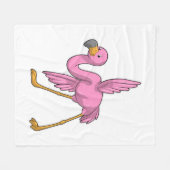 Flamingo bij Yoga Stretching Fleece Deken (Voorkant (Horizontaal))