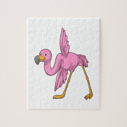 Flamingo bij Yoga Stretching Legpuzzel (Verticaal)
