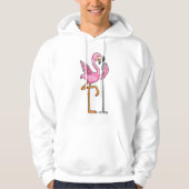 Flamingo bij Zingen met Microfoon Hoodie (Voorkant)