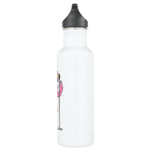Flamingo bij Zingen met Microfoon Waterfles (Rechts)