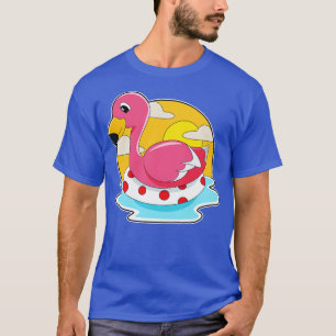 Flamingo bij zwemmen met Lifebuoy T-shirt