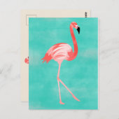 Flamingo Bird Briefkaart (Voorkant / Achterkant)