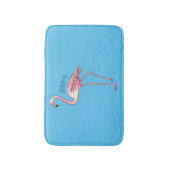 Flamingo bird cartoon illustration badmat (Voorkant Verticaal)