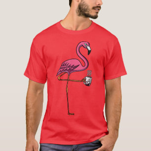 Flamingo Bird Coffee Lover T-shirt