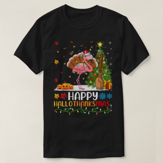 Flamingo Bird Lover Funny Happy Flamingo HelloThan T-shirt (Design voorkant)