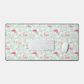 Flamingo Bird met veren Bureaumat (Keyboard & Muis)