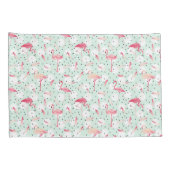 Flamingo Bird met veren Kussensloop (Achterkant-Rechts)