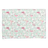 Flamingo Bird met veren Kussensloop (Voorkant-Rechts)