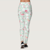 Flamingo Bird met veren Leggings (Achterkant)