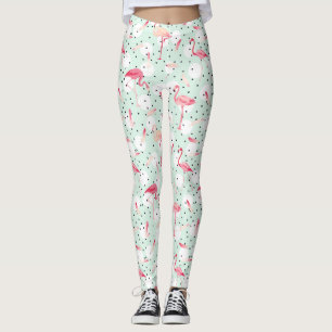 Flamingo Bird met veren Leggings