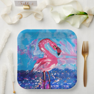 Flamingo Bird Papieren Bordje