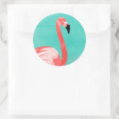 Flamingo Bird Ronde Sticker (Tas)