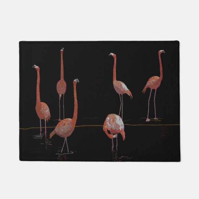 Flamingo Birds Deurmat (Voorkant)