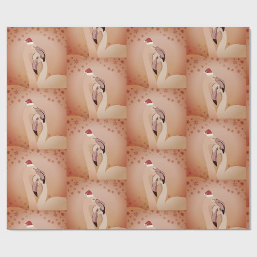 Flamingo Birds Kerstmis Cadeaupapier (Vlak)
