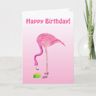 Flamingo Birthday-kaart Kaart