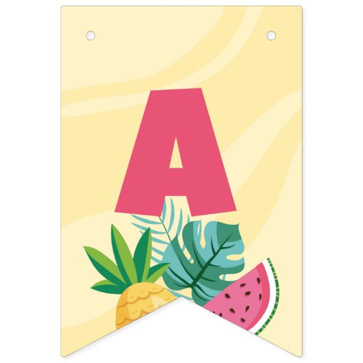 Flamingo Birthday Party - Bunting Flag Sign Banner (Derde vlag)