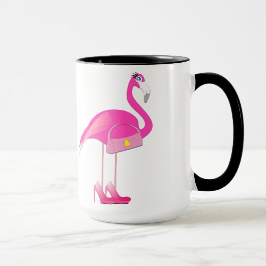 Flamingo Black 15 oz Ringer Mok (Rechts)