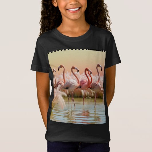 Flamingo Bliss - Een vleugje tropische elegantie T-shirt (Voorkant)