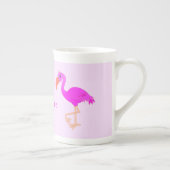 Flamingo Bone China Mok met aangepaste tekst (Rechts)
