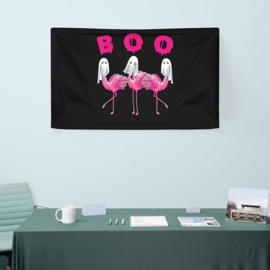 Flamingo | Boo Flamingo Halloween Flamingo Ghost Spandoek (Beurs)
