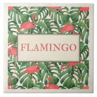 Flamingo bord tegeltje