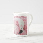 Flamingo bot China cup Porselein Kop (Voorkant rechts)