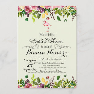 Flamingo Bridal Shower Kaart