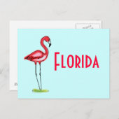 Flamingo Briefkaart (Voorkant / Achterkant)