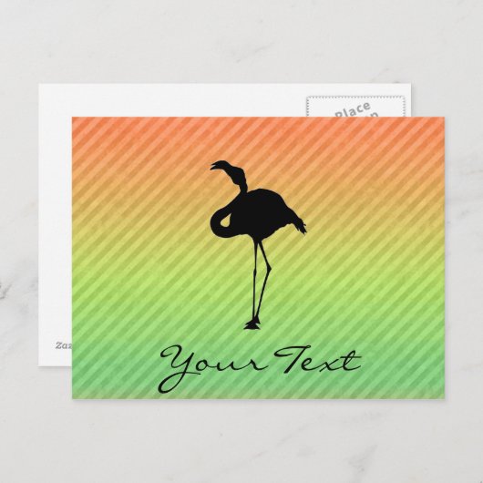 Flamingo Briefkaart (Voorkant / Achterkant)