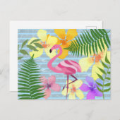 Flamingo Briefkaart (Voorkant / Achterkant)