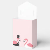 Flamingo bruid bruidegom bruiloft bedankdoosjes (Geopend)