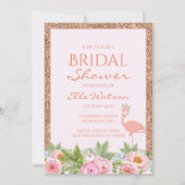 Flamingo Bruids Douche Uitnodiging, bruiloft Kaart (Voorkant)