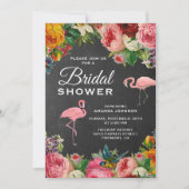 flamingo bruidsdoucheuitnodiging kaart (Voorkant)