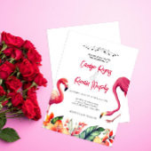 Flamingo bruiloft uitnodiging