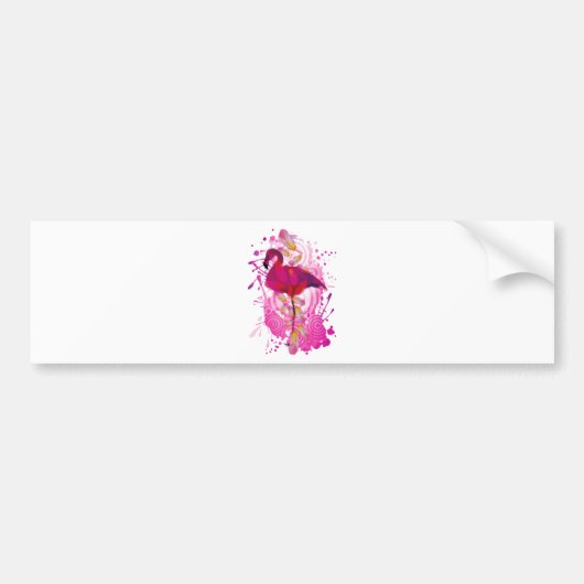 Flamingo Bumpersticker (Voorkant)