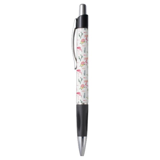 Flamingo Cactus Pineapple Hibiscus Pattern Pen (Top (Verticaal))