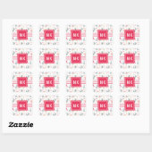 Flamingo Cactus Pineapple Hibiscus Pattern Vierkante Sticker (Vel)