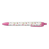 Flamingo Cactus Pineapple Hibiscus Pattern Zwarte Inkt Pen (Bodem)