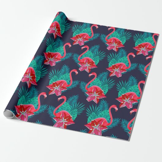 Flamingo Cadeaupapier (Uitgerold)
