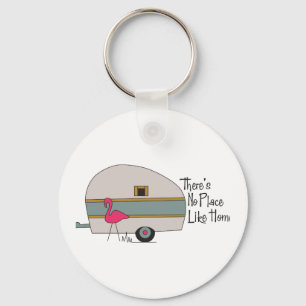 Flamingo Camper Sleutelhanger