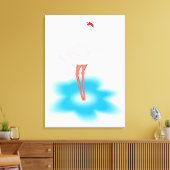Flamingo Canvas Afdruk (Insitu (Woonkamer))