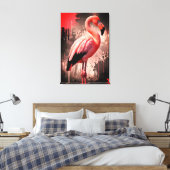 Flamingo Canvas Wall Art (Insitu (Slaapkamer))