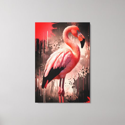 Flamingo Canvas Wall Art (Voorkant)