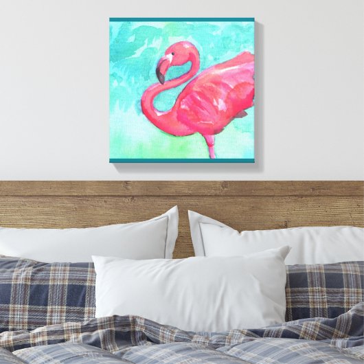 Flamingo Canvas wandkunst (Insitu (Slaapkamer))