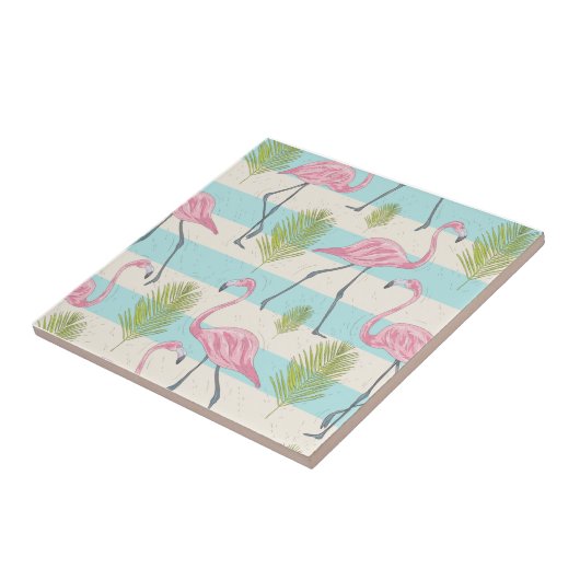 Flamingo Ceramic Tile Tegeltje (Zijkant)