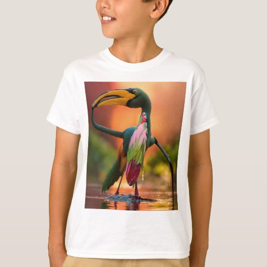Flamingo Chef in Actie" T-shirt (Voorkant)