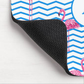 Flamingo Chevron Pattern Monogram Muismat (Hoek)