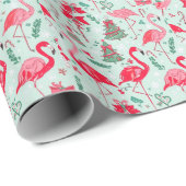 Flamingo christmas  cadeaupapier (Rol Hoek)