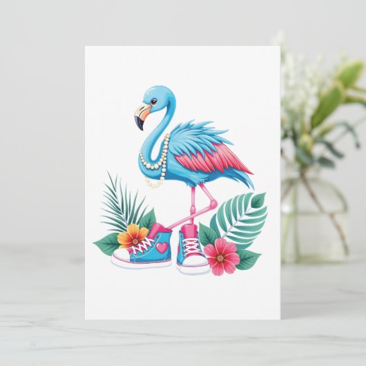 Flamingo Chucks en Parels Comma La Harris 2024 Kaart (Staand voorkant)